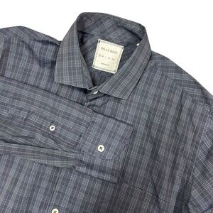 Billy Reid Standard Cut Button Up Shirt Mens Small Blue Plaid Long Sleeve Cotton